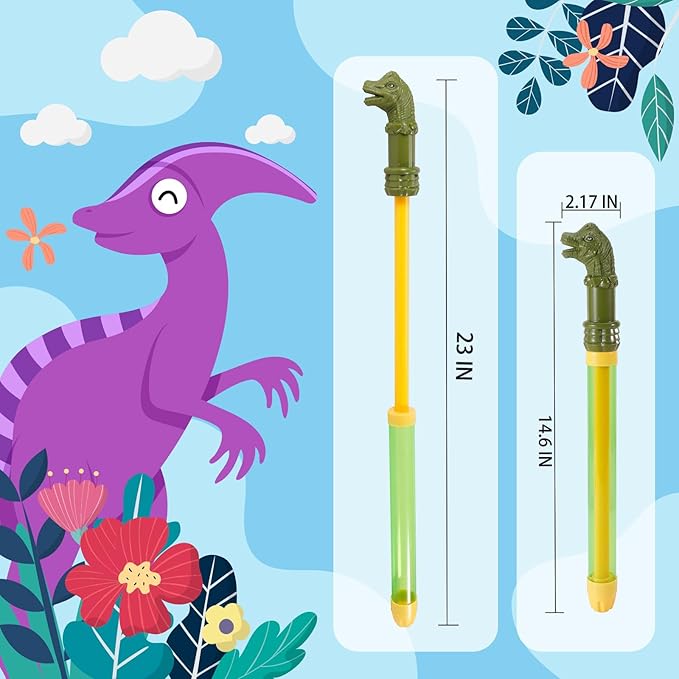 20 Dinosaur Water Guns Pool Toys Super Water Soaker Summer Toys for Kids Pool Idea Squirt Gun Outdoor Beach Backyard Game (20 Dinosaurs)
