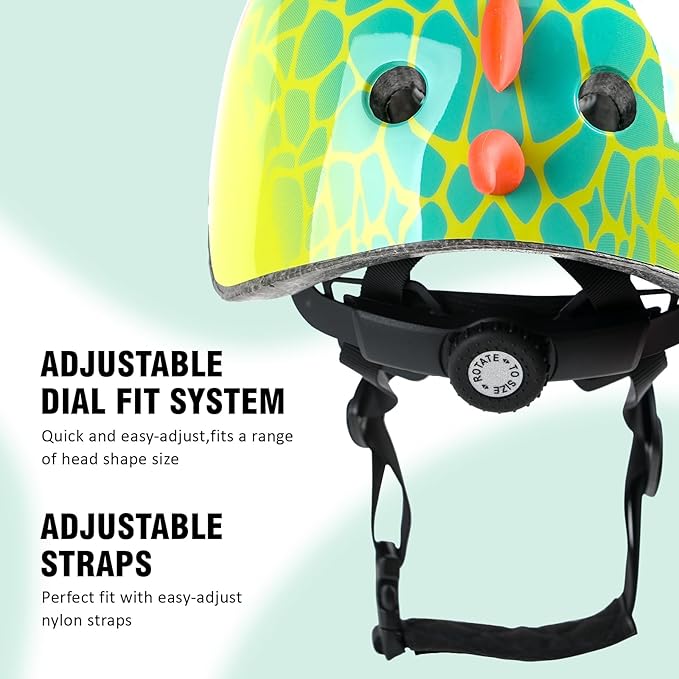 Kids Toddler Bike Helmet, Adjustable and Multi-Sport for Child Boys and Girls, 2 Sizes