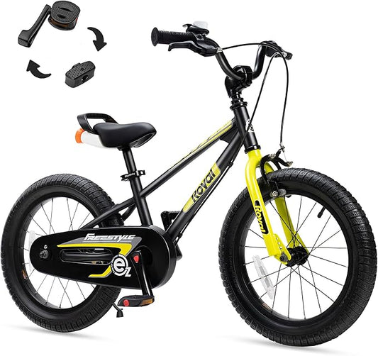 RoyalBaby Kids Bike EZ Balance to Pedal Dual Handbrake Toddlers Boys Girls Bicycle 12-20 Inch for Age 3-10 Years
