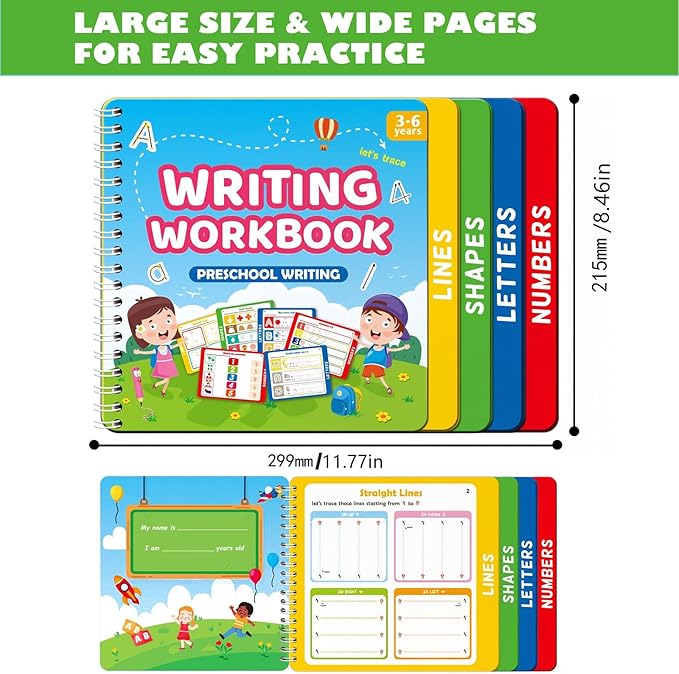 Preschool Learning Activities - Tracing Books for Kids Ages 3-4 Toddler,Writing Practice Tracing for Age 3-5,Preschool Kindergarten Workbooks,Handwriting Books for 4-5 Year Olds