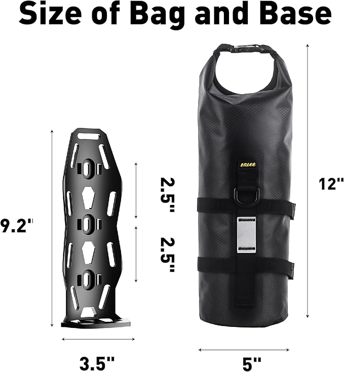 WEEROCK 5L Bike Bag Bicycle Front Fork Bag 1 Pack Waterproof Bicycle Pannier Bike Frame Bag for Road Bike, E-Scooter, Travel Bikes