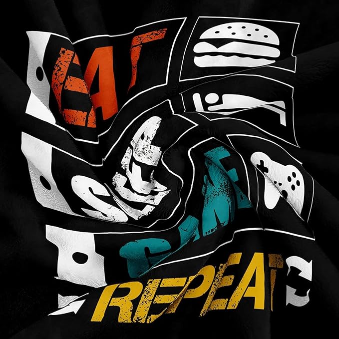 lirs Bedding Gaming Throw Blanket 80" x 60’’ Super Soft, Fleece, Gamer Gift for Couch Sofa for for Kids Boys Teens Video Game (MT-A08, 80’’x60)