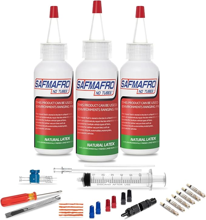 Tubeless Tire Sealant, Cycling Syringe Set - Replenisher| Long Lasting, Fast Sealing | for MTB, Road, CX and Gravel Bicycle Tires Holes Up to 6mm