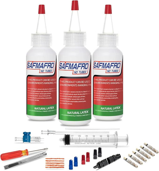 Tubeless Tire Sealant, Cycling Syringe Set - Replenisher| Long Lasting, Fast Sealing | for MTB, Road, CX and Gravel Bicycle Tires Holes Up to 6mm