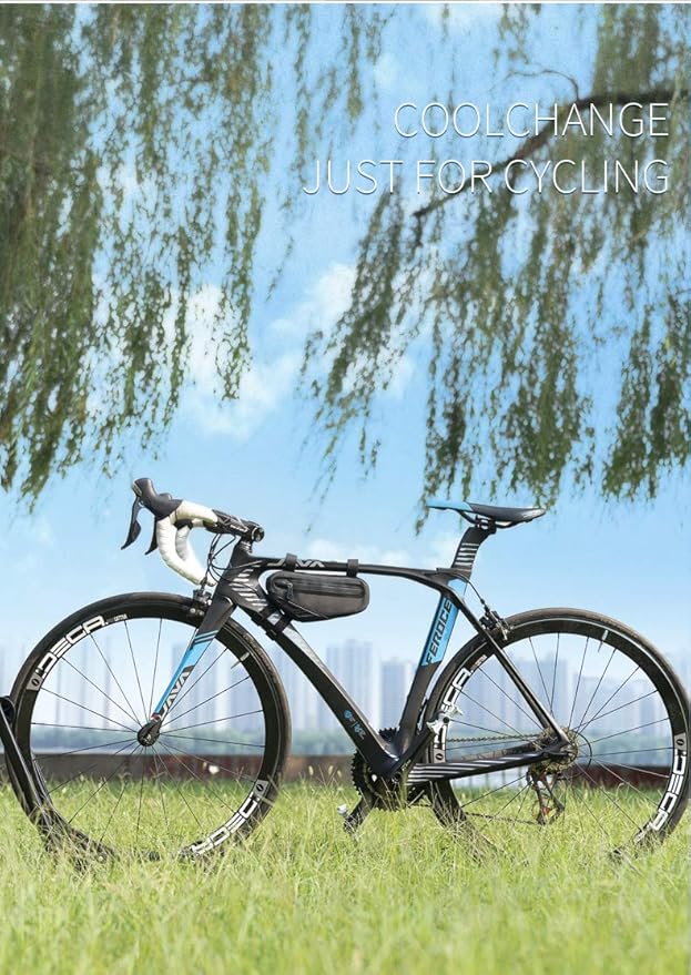 Bike Bag Top Tube, Bike Frame Bag Triangle Waterproof Bicycle Under Tube Bag for MTB Road Bike, Cycling Accessories