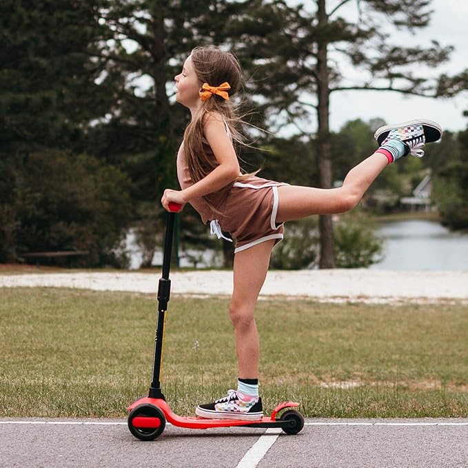 6KU Scooter for Kids Ages 3-10 with Flash Wheels, Kids Scooter 4 Adjustable Height, Toddler Scooter Extra-Wide PU LED Wheels, 3 Wheel Scooter for Kids for Girls & Boys Learn to Steer…