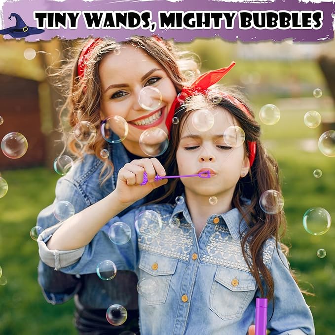 Halloween Party Favors Bulk for Kids 200 PCS, Mini Bubble Wands Bulk Toys Gifts for Toddlers, Halloween Trick or Treats Boo Basket Goodie Bag Stuffer Fillers Classroom Handouts Prizes for Boys Girls