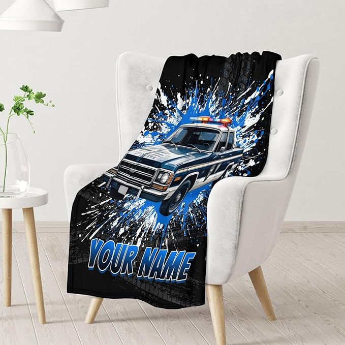 Personalized Boys Blanket Gifts - Car Blankets for Kids, Adults - Cozy Plush Flannel Throws Stuff for Couch, Chair