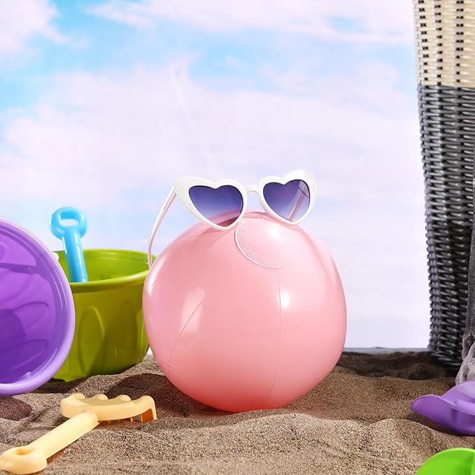 12 Pcs Inflatable Beach Balls Bulk Macaron Color Jumbo Large Beach Balls Pool Game Toys for Summer Swimming Back to School Party Games Water (12 Inch)