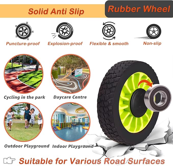 Kids Tricycle for Preschool Ages 3+, Ideal Outdoor Playground & Daycare Yard Trikes, Durable Metal Pedal Trike Gift for Boys and Girls, Sturdy Carbon Steel Frame, Inflation-Free Rubber Wheels