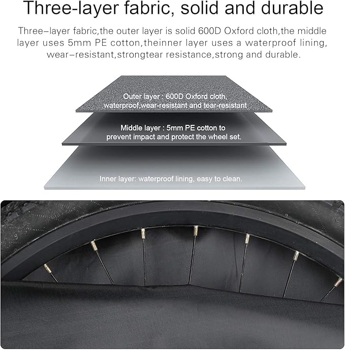 Rhinowalk Bike Wheel Bag Wheelset Carrying Bag 26 to 29 inch MTB Mountain Bike/700C Road Bike Wheel Travel Case