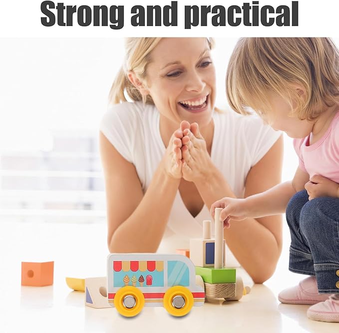 BESPORTBLE 5pcs Christmas Toy Car: Wooden Train Track Vehicles Police Car Bus Model Kids Fire Fighting Truck for Toddler Boys Girls Stem Educational Party Favor