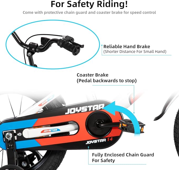 JOYSTAR New Berry Kids Bike for Boys and Girls Ages 3-12 Years Old, 12 14 16 Inch Kids Bicycles with Training Wheels, 20 Inch Bike with Kickstand, Multiple Colors