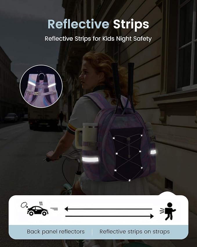 Sucipi Tennis Bag for Kids, Professional Youth Tennis Bag Backpack, Tennis Racket Bags for Women, Tennis Gifts for Boys Girls