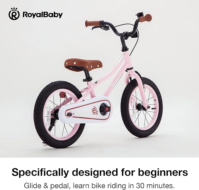 RoyalBaby Kids Bike, Terra EZ Balance to Pedal Convertable Bicycle, 14 16 18 Inch Easy Learn Balancing to Biking Boys Girls Ages 3-9 Years Beginners