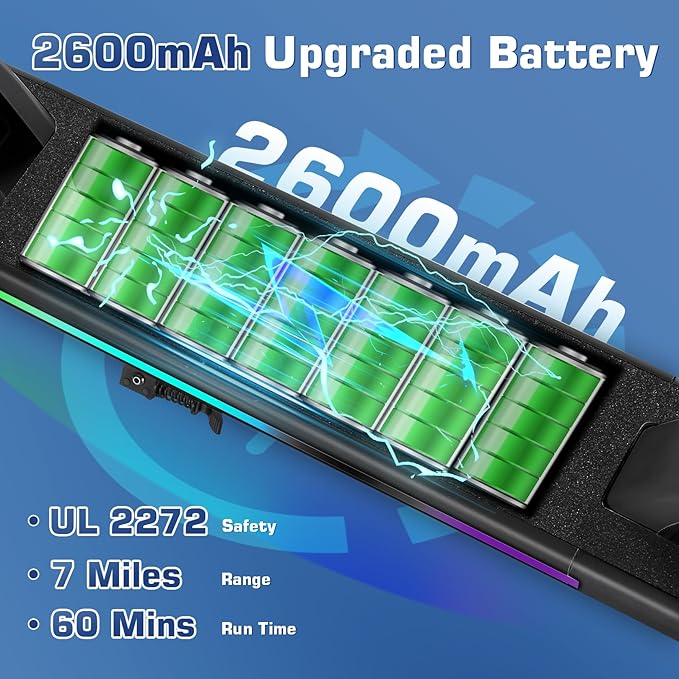 Caroma Electric Scooter for Kids Ages 6-14, 180W/150W Motor & 10 Mph, 85 Mins Ride Time, Adjustable Height & Speed, LED Display & Colorful Lights, Kids Electric Scooter, Best Gifts for Girls and Boy