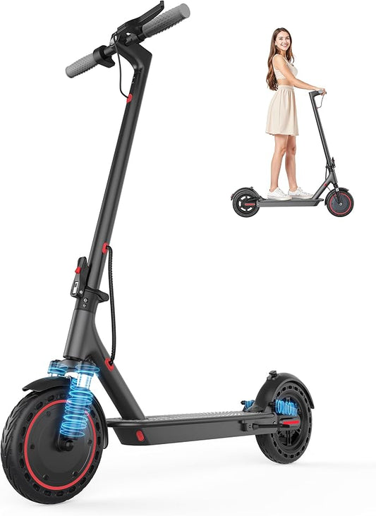 VOLPAM Electric Scooter, 350W/500W Powerful Motor, 8.5"/10" Solid Tires, 19/22Mph, 28/21/12 Miles Range,Dual Braking