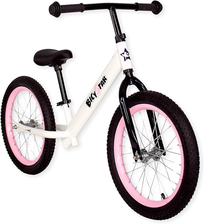 16 Inch Kids Balance Bike for 5-8 Year Old, No Pedals, Air Tires, Footrests, Adjustable Height for Big Boys, Girls