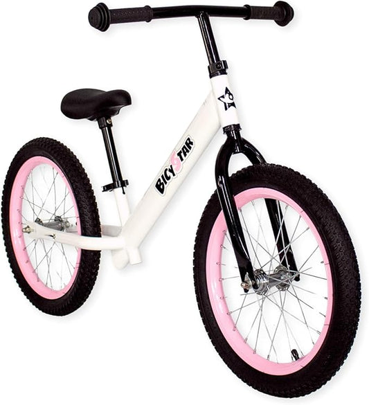 16 Inch Kids Balance Bike for 5-8 Year Old, No Pedals, Air Tires, Footrests, Adjustable Height for Big Boys, Girls