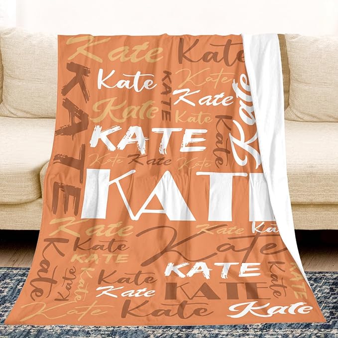 Dr.TOUGH Personalized Name Blanket Personalized Blanket for Adult Kids Flannel Customized Personalized Blankets and Throws