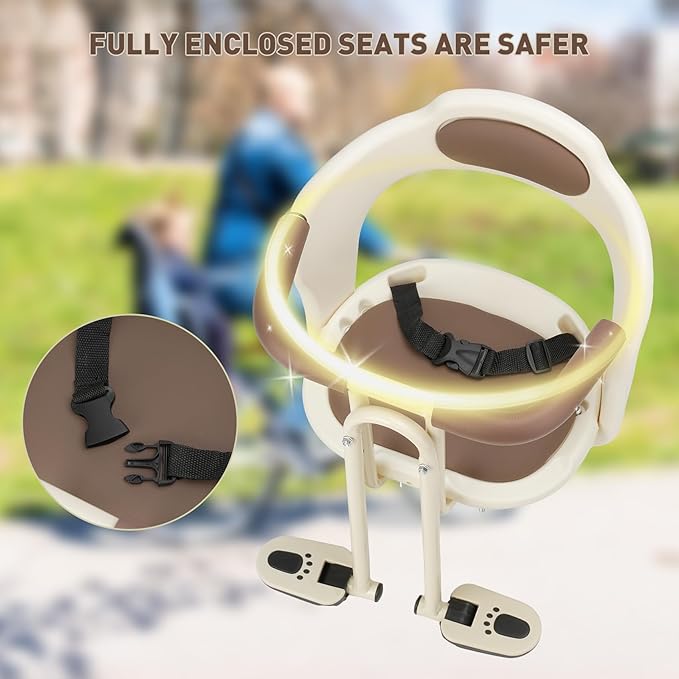 Kid's Bike seat Front Child Carrier Bike Chair for Bicycle Kids seat for Children 2~4 Years,Weight 55 lbs