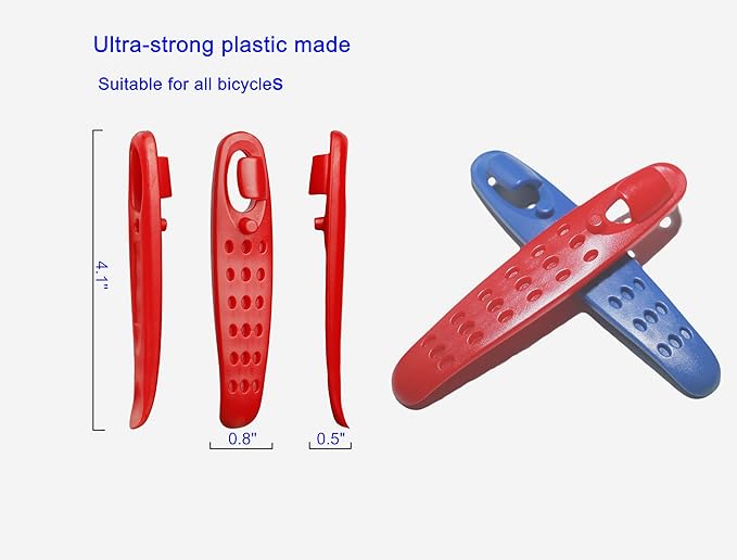 TTVVDS 5 Pack Ultra Strong Bike Tire Levers, Premium Plastic Bicycle Tire Lever Tyre, Professional Tire Changing Tool for All Bike Tires, Includes 5 Colors