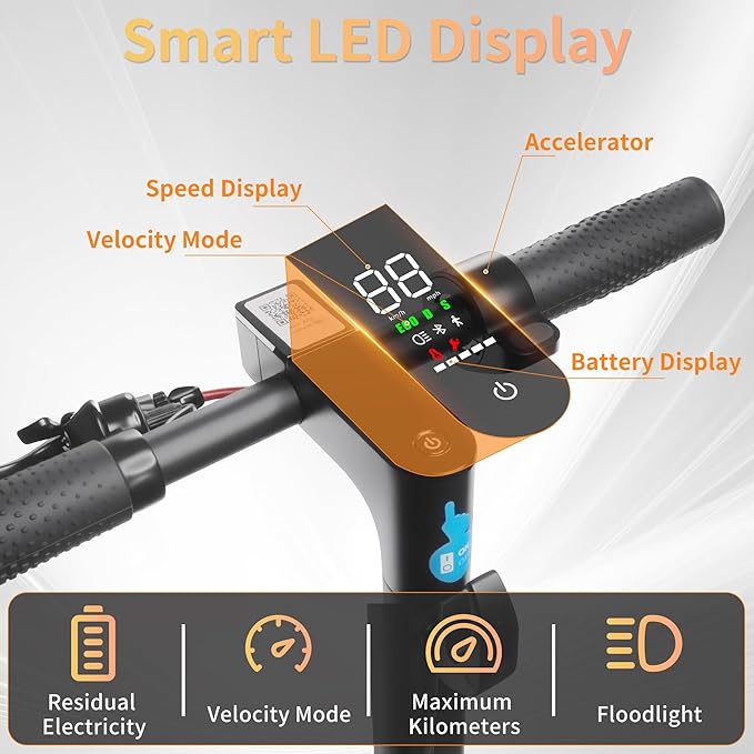 Electric Scooter Adults 16/22 Miles Long Range 8.5"/10" Tires Scooter Electric 500W Motor Brake Pad Lock Portable Foldable E Scooter for Adults Commuting
