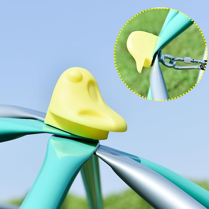 Merax 12FT Climbing Dome with Hammock, Outdoor Geometric Dome Climber Play Center for Kids 3-10 Supporting 1000 lbs, Easy Assembly Jungle Gym