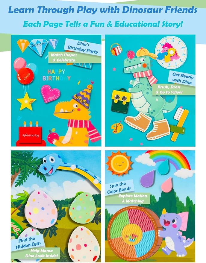 Montessori Busy Board for Toddlers 2-4 Years Old | Sensory Learning Toys for 2 Year Old Boys | Airplane Car Travel Busy Book, Educational Activities Toy for Birthday