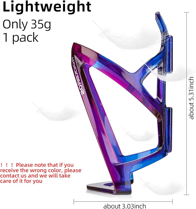 ROCKBROS Bike Water Bottle Holder Ultra-Light Bicycle Bottle Cages with Screws Tool, Universal Bike Cup Holder Rack for Road MTB Bikes…