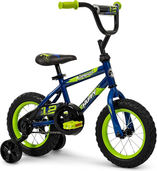 Huffy Upshot 12/16/20 Inch Boys' Bike for Kids, Ages 3+ Years Old, Multiple Color Options, Removable Training Wheels (12" and 16" Only), BMX Design, Designed for Growth, Durable, Easy Assembly