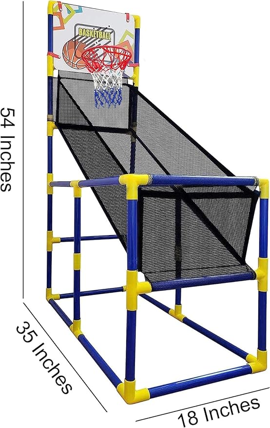 Kids Basketball Hoop Arcade Game, with 4 Balls Air Pump - Indoor Toy Basketball Shooting System - Fun for All Ages - Toys Sports for Boys and Girls