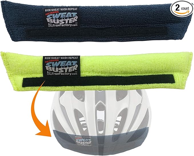 Bike Helmet Sweatband – Stops Sweat Dripping, Keeps You Cooler, Premium Comfort, Simple Helmet Integration & Quick Removal for Washing. Mountain Biking, Road Biking or Any Cycling.