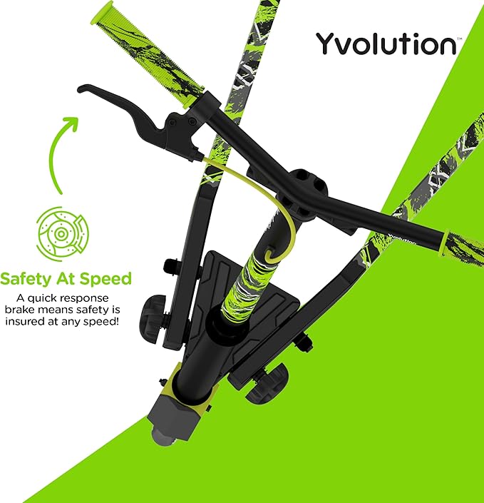 Yvolution Fliker Kids Drift Scooter, Adjustable Handlebar in 3 Heights, 3 Wheels, for Boys and Girls Age 7+ Years Old, Max User Weight 220lbs/100kg