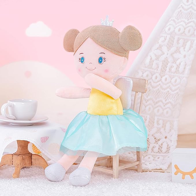 Gloveleya Dolls First Baby Girl Gifts Soft Stuffed Doll Yellow