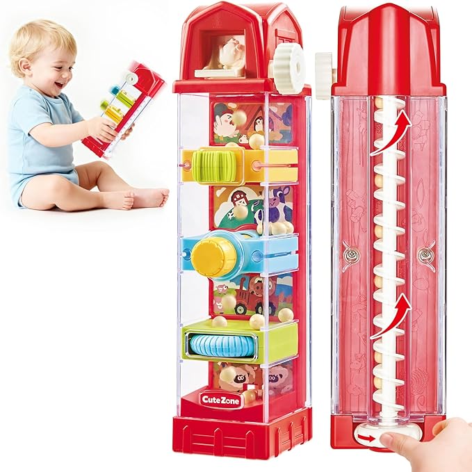 Montessori Toys for 2 Year Old - Farm Egg Drop Toy with 5 Fine Motor Activities, Interactive Travel Toddler Educational Busy Toys for Toddlers 2-4, 2 3 Year Old Boys Girls Christmas Birthday Gifts