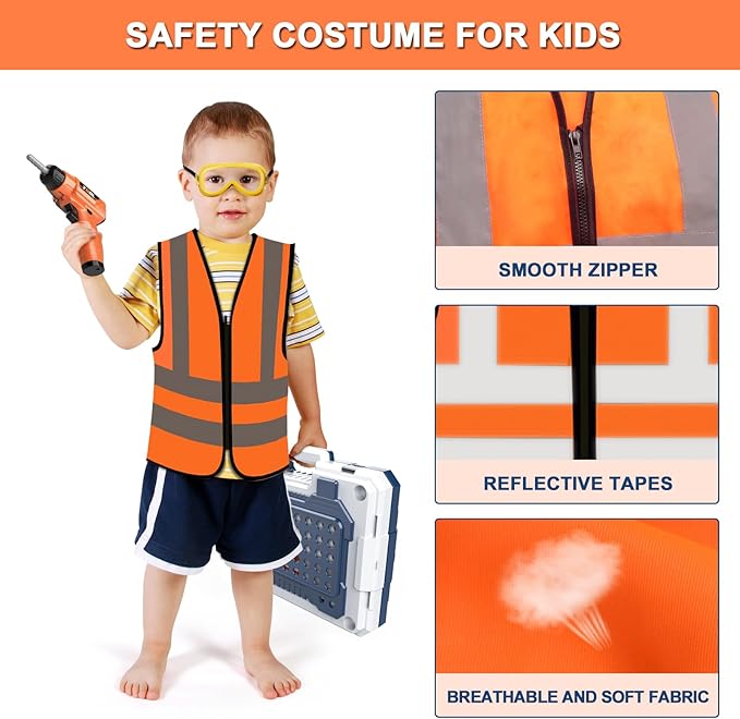 Kids Tool Bench - Toy Workbench with Storage Box,4 in 1 Kids Tool Set with Electric Drill Toy Tool Accessories 90pcs Pretend Play Construction Toy Educational Gift for Kids 3-5,4-8