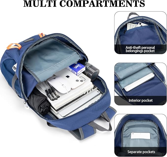 Hiking Backpack,Large 35L Travel Backpacks for Men Women,Water Resistant Ultra Lightweight Foldable Packable Camping Daypack for Outdoor Sports