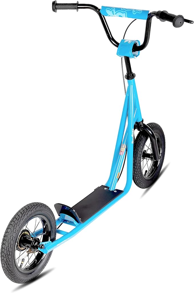 JOYSTAR Kick Scooter for Ages 5-9 Years Old Boys Girls, 12 Inch Big Wheels Scooters for Kids, Teens and Adults, Rear Brake and Adjustable Handlebar, Kids Scooter