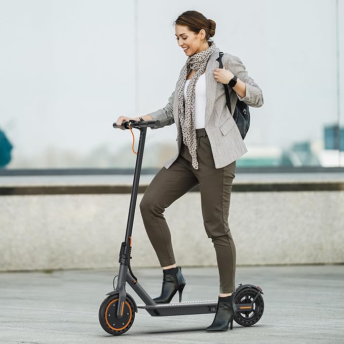 VOLPAM Electric Scooter, 350W/500W Powerful Motor, 8.5"/10" Solid Tires, 19/22Mph, 28/21/12 Miles Range,Dual Braking