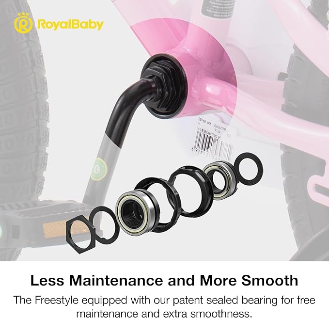 RoyalBaby Kids Bike EZ Balance to Pedal Dual Handbrake Toddlers Boys Girls Bicycle 12-20 Inch for Age 3-10 Years