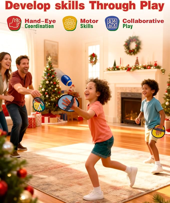 JoyCat Toss and Catch Ball Game Set,Kids Toddler Baseball Glove,Beach Yard Games,Sports&Outdoor Kids Toys,Birthday for 3 4 5 6 7 8 9 10+Year Old Boys Girls