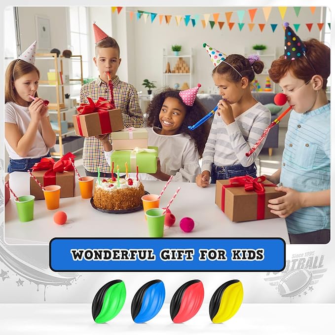 Jerify 12 Pcs Mini Foam Footballs for Kids Students 7 Inch Small Spiral Football Toys Easy Grip Waterproof Soft Emulation Ball for School Gift Sports Party Game(Classic Color)