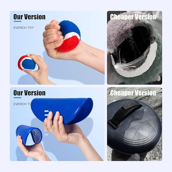 EVERICH Upgraded Toss and Catch Ball Game Set - Indoor and Outdoor Games for Kids 3-12, Beach Sand Pool Water Toy Includes 2 Paddles 2 Sticky Balls, Great Birthday Easter Gifts for Boys Girls