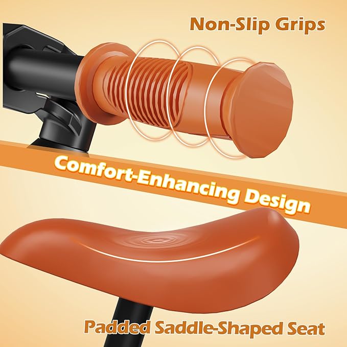 Ridego 14 Inch Balance Bike for Kids 3-6 Year Old,Lightweight Kids Bike with Adjustable Seat, Push Bicycle with Air Rubber Tires，Ride-on Toys Birthday Gift