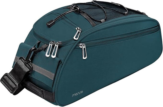 MOSISO Bike Rack Bag, Waterproof Bicycle Trunk Pannier Rear Seat Pouch Cycling Bike Carrier Backseat Storage Luggage Saddle Shoulder Bag