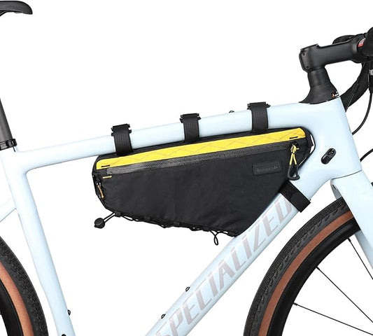 Bicycle Frame Bag Bike Triangle Bag Waterproof Bike Bag 1.7L with Dual Side Mesh Pockets for MTB Road Bike Cycling Commuting and Outdoor Adventures