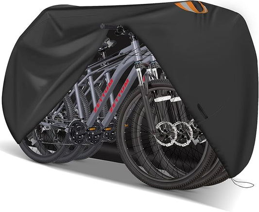 Bike Cover for 3 Bikes - Outdoor Bike Covers for Stationary 3 Bikes Heavy Duty & Waterproof, 600D Bicycle Covers for 3 eBike, Mountain Bike, Road Bike, Hybrid Bike, Beach Cruiser Bike Storage