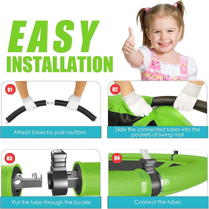 SkyBound Tree Swing Saucer Swing - 600LB Weight Capacity - Outdoor Swing with Hanging Straps - Waterproof Tree Swings for Kids