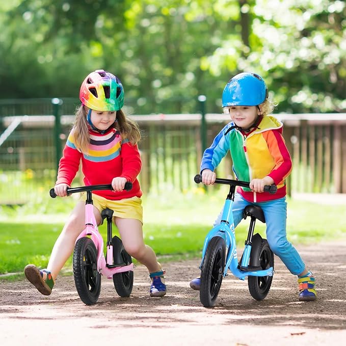 Birtech Balance Bike for 2-6 Year Old, 12 Inch Toddler Bike No Pedal Training Bicycle with Adjustable Seat Height, Airless Tire (Blue)